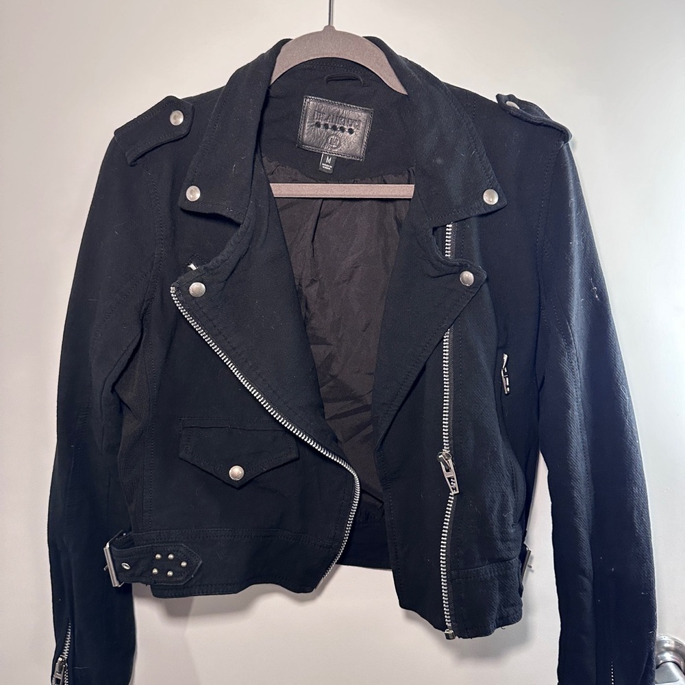 Blank NYC Black Moto Jacket – Size M